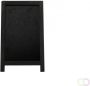 Europel Mini stoepbord talefmodel met een lijst van dennenhout mat zwarte afwerking. Maximale zichtbaarheid door de tweezijdige presen - Thumbnail 1