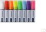 Europel Krijtstift met vloeibare inkt punt 15 mm. Set van 8 stiften in verschillende kleuren (rood paars blauw oranje roze geel g - Thumbnail 1