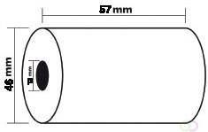 Exacompta thermische rekenrol ft 57 mm diameter +-46 mm asgat 12 mm lengte 24 meter pak van 5 rollen