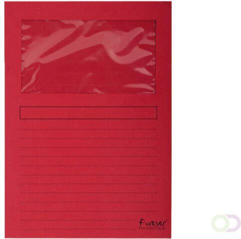 Exacompta L-map met venster Forever pak van 100 stuks rood