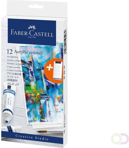 Faber Castell Acrylverf Faber-Castell 12 stuks assorti kleuren