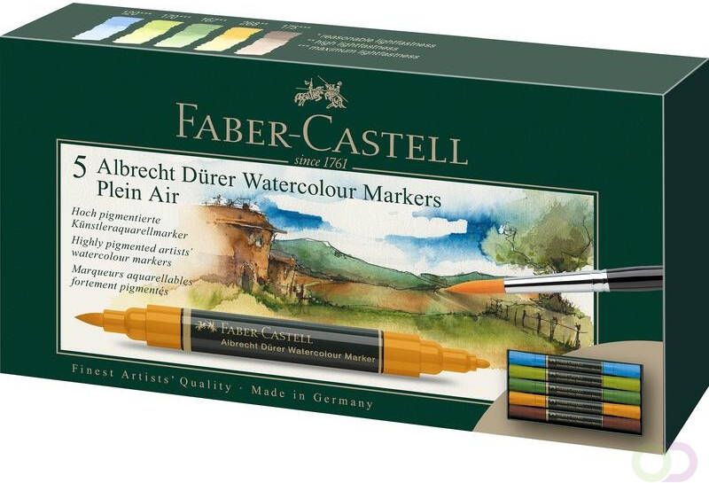 Faber Castell Aquarel marker Faber-Castell Albrecht DÃ¼rer doos Ã¡ 5 stuks Urban Plein air