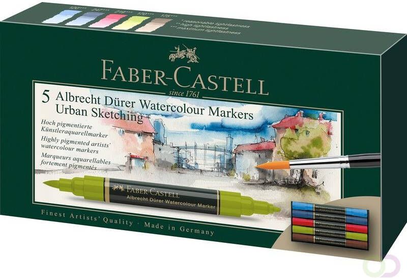 Faber Castell Aquarel marker Faber-Castell Albrecht DÃ¼rer doos Ã¡ 5 stuks Urban Sketching