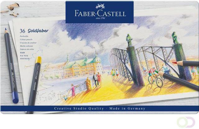 Faber Castell aquarelkleurpotlood Faber-Castell Goldfaber etui 36 stuks