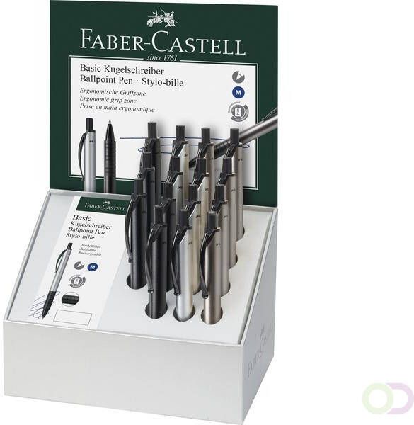 Faber Castell Balpen Faber-Castell Basic mat in display Ã¡ 15 stuks