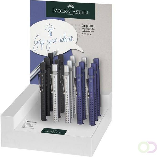 Faber Castell Balpen FC Grip 2011 display 15 stuks assorti kleuren