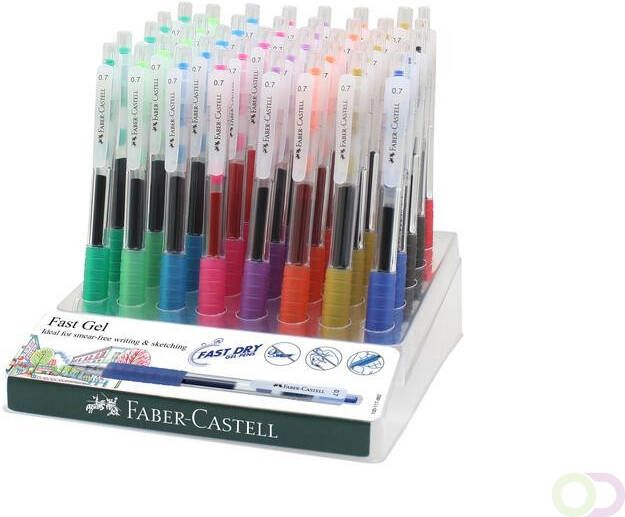 Faber Castell Gelpen Faber-Castell Fast Gel 0.7mm display 40 stuks