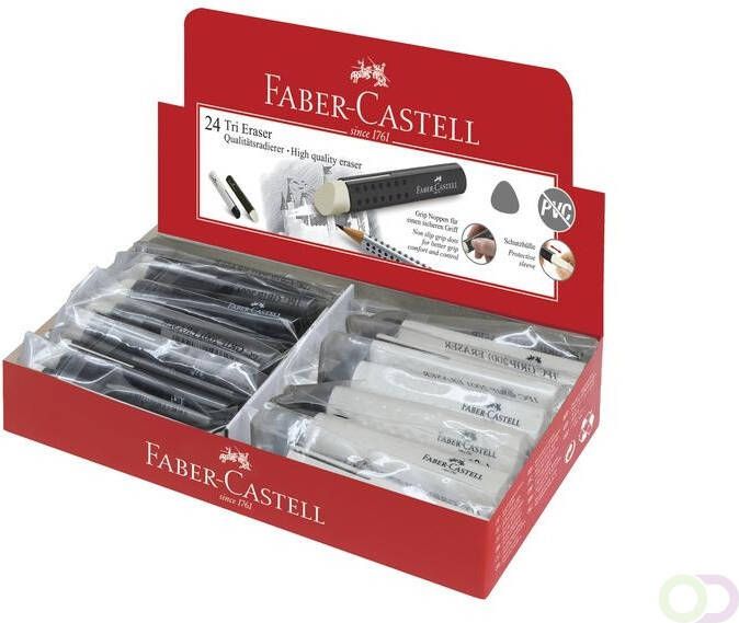 Faber Castell gum driekantig Faber-Castell zwart wit