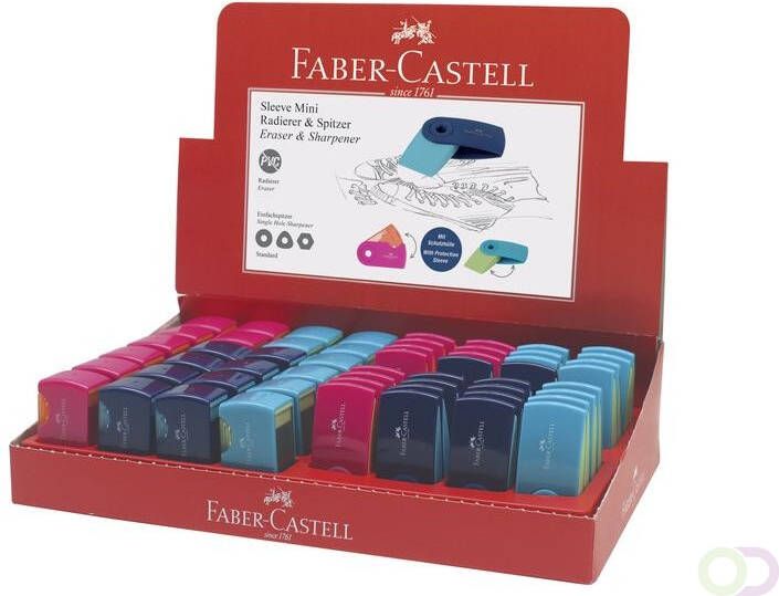 Faber Castell gum en puntenslijper Faber-Castell display Sleeve mini Trend