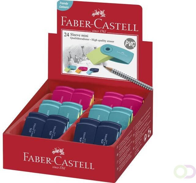 Faber Castell gum Faber-Castell "Sleeve" display a 24 assorti kleuren