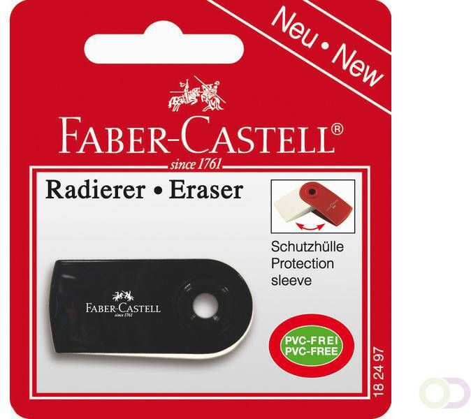 Faber Castell gum Faber-Castell SLEEVE MINI zwart op blister