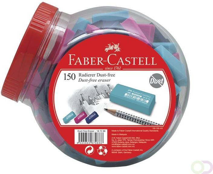 Faber Castell gum Faber-Castell stofvrij Mini Trend in display