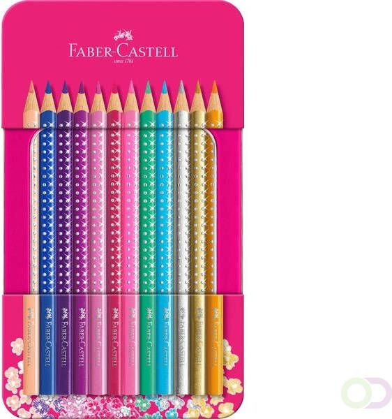 Faber Castell Kleurpotloden Faber-Castell Sparkle in roze blik Ã¡ 12 stuks