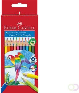 Faber Castell kleurpotlood driekant kartonnen etui Ã  24 stuks