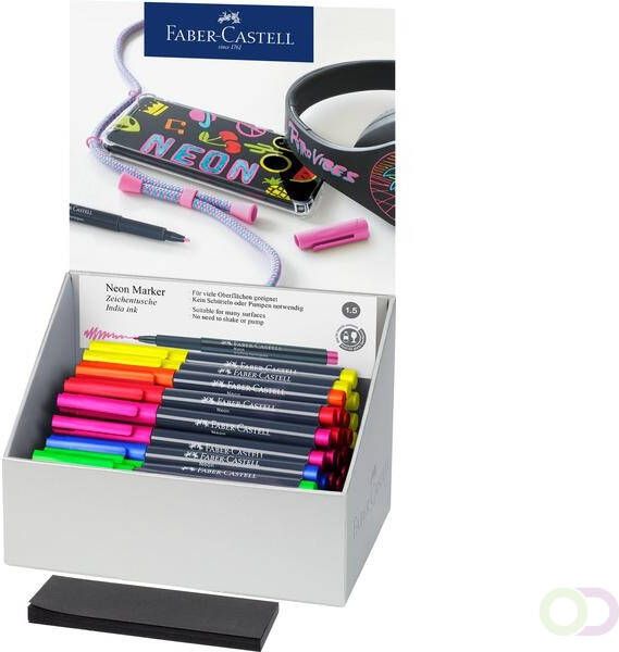 Faber Castell Markers Faber-Castell Neon display assorti kleuren 60 stuks