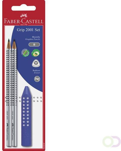 Faber Castell potlood Faber-Castell GRIP 2001 2 stuks met gum op blister