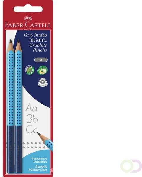 Faber Castell Potloodset Faber-Castell 2st. Jumbo met grip in blister.Hardheid B.