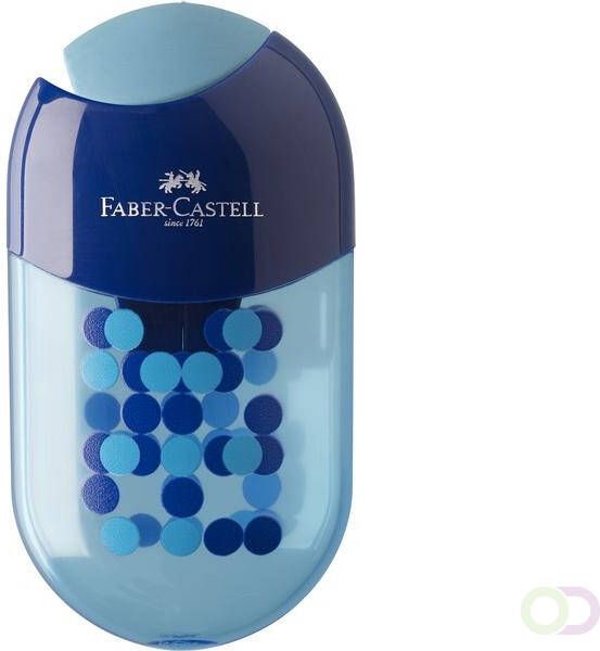 Faber Castell Puntenslijper Faber-Castell met gum 3 kleuren in een display