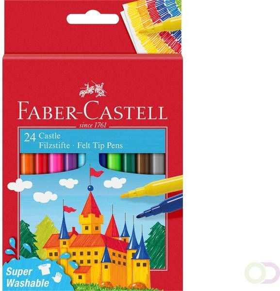 Faber Castell Viltstift Faber-Castell 24 stuks karton etui assorti
