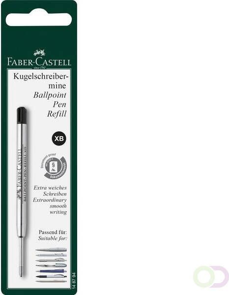 Faber Castell Vulling Faber-Castell Hexo balpen XB Zwart op blisterkaart