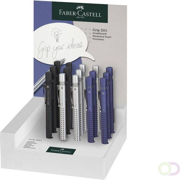 Faber Castell Vulpotlood FC Grip 2011 display inhoud 15 stuks assorti gekleurd