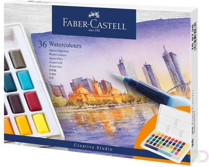 Faber Castell Waterverf palet Ã  36 kleuren assorti
