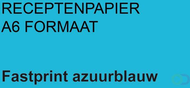 Fastprint Receptpapier A6 80gr lichtblauw 2000vel