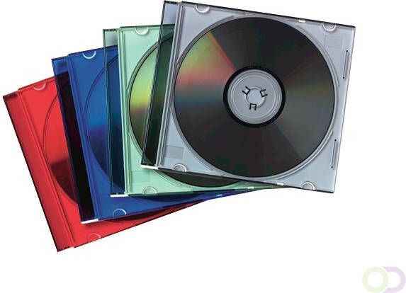 Fellowes Slimline CD doosjes 25 pk kleurenassortiment