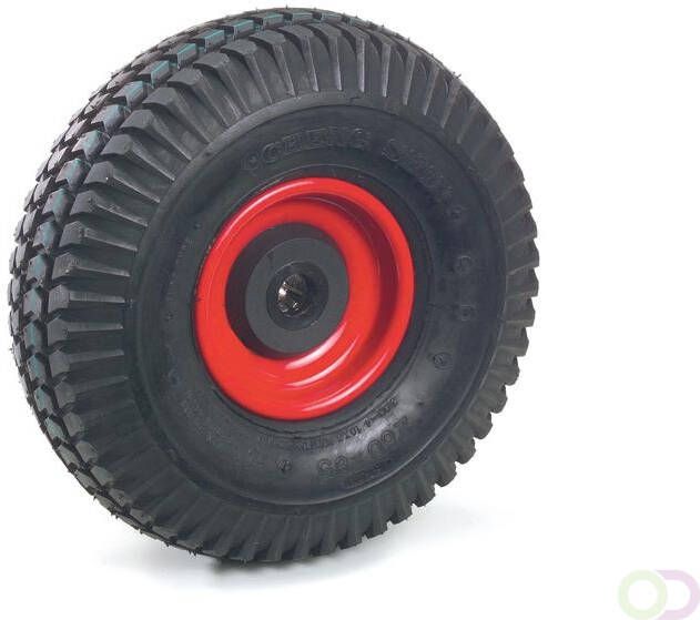 Fetra PU-geschuimd wiel 260 x 85 mm blokprofiel Stalen velg rood NL 75 asgat 20