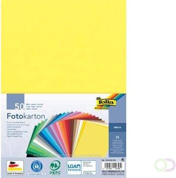Folia gekleurd fotopapier ft A4 pak van 50 vel in 25 geassorteerde kleuren