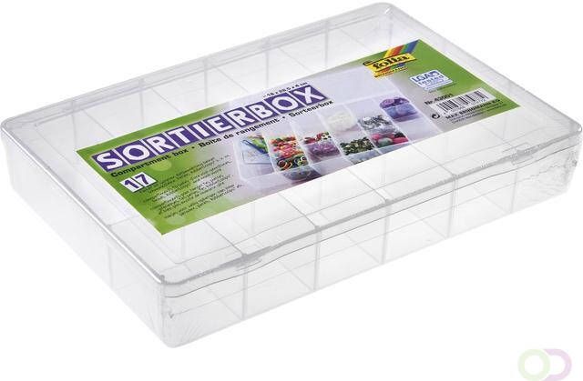 Folia Paper Sorteerbox Folia 17 vakken 180x265x40mm transparant