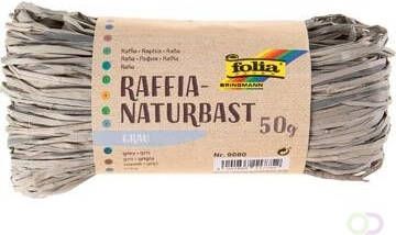 Folia raffia licht grijs