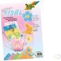 Folia Sisalpapier Glitter Pastel(oranje citroengeel lichtgroen roze lichtblauw ) - Thumbnail 2