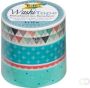 Folia washi tape pastel pak met 4 stuks in geassorteerde kleuren - Thumbnail 2