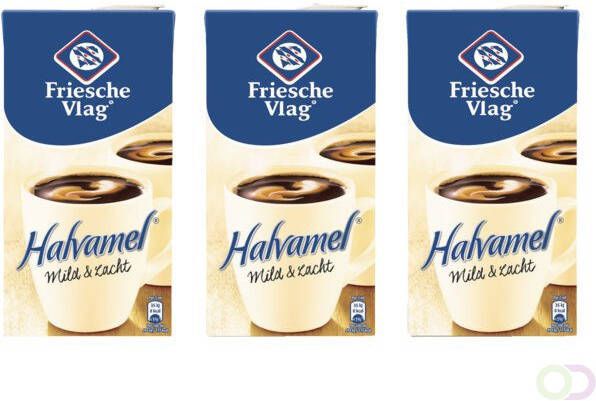 Friesche Vlag Halvamel koffiemelk pak van 455 ml