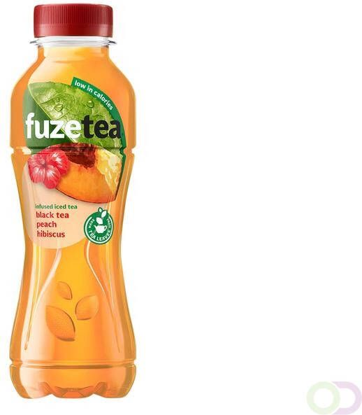 Fuze Tea Frisdrank Fuzetea peach hibiscus petfles 400ml