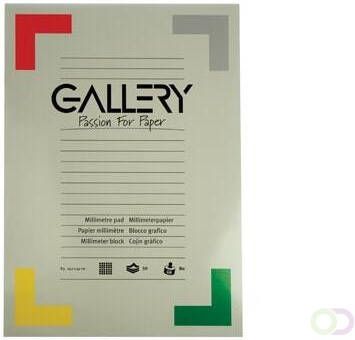 Gallery millimeterpapier ft 29 7 x 42 cm(A3 ) blok van 50 vel