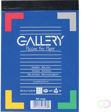 Gallery notitieblok ft A6 geruit 5 mm blok van 100 vel