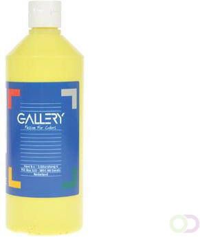 Gallery plakkaatverf flacon van 500 ml lichtgeel