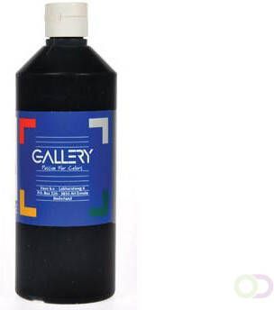 Gallery Plakkaatverf flacon van 500 ml zwart