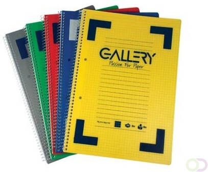 OfficeTown Gallery Traditional spiraalschrift ft A4 gelijnd geassorteerde kleuren 160 bladzijden - Foto 2