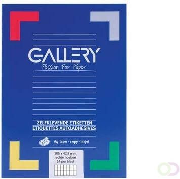 Gallery witte etiketten ft 105 x 42 3 mm (b x h) rechte hoeken doos van 1.400 etiketten