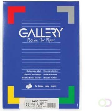 Gallery witte etiketten ft 48 9 x 29 6 mm (b x h) rechte hoeken doos van 3.600 etiketten