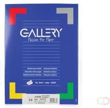 Gallery witte etiketten ft 66 x 33 9 ronde hoeken doos van 2.400 etiketten