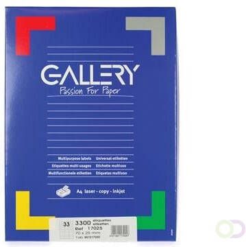 Gallery witte etiketten ft 70 x 25 mm(b x h ) rechte hoeken doos van 3.300 etiketten