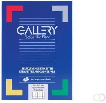 Gallery witte etiketten ft 70 x 42 3 mm (b x h) rechte hoeken doos van 2.100 etiketten