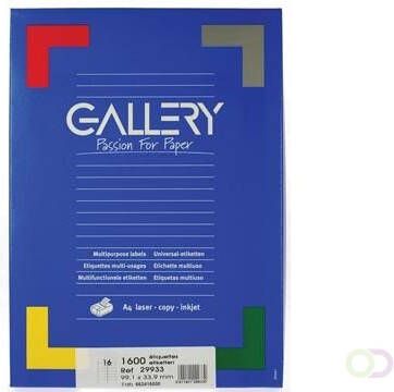 Gallery witte etiketten ft 99 1 x 33 9 mm(b x h ) ronde hoeken doos van 1.600 etiketten