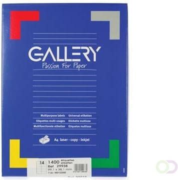Gallery witte etiketten ft 99 1 x 38 1 mm(b x h ) ronde hoeken doos van 1.400 etiketten