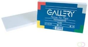 Gallery witte systeemkaarten ft 7 5 x 12 5 cm effen pak van 100 stuks