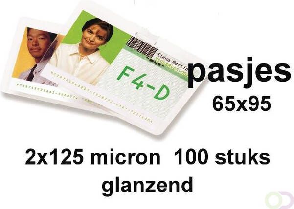 GBC Lamineerhoes overheids card 65x95mm 2x125micron 100stuks